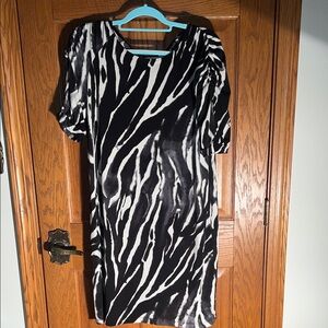 Black and White Zebra Print Dress